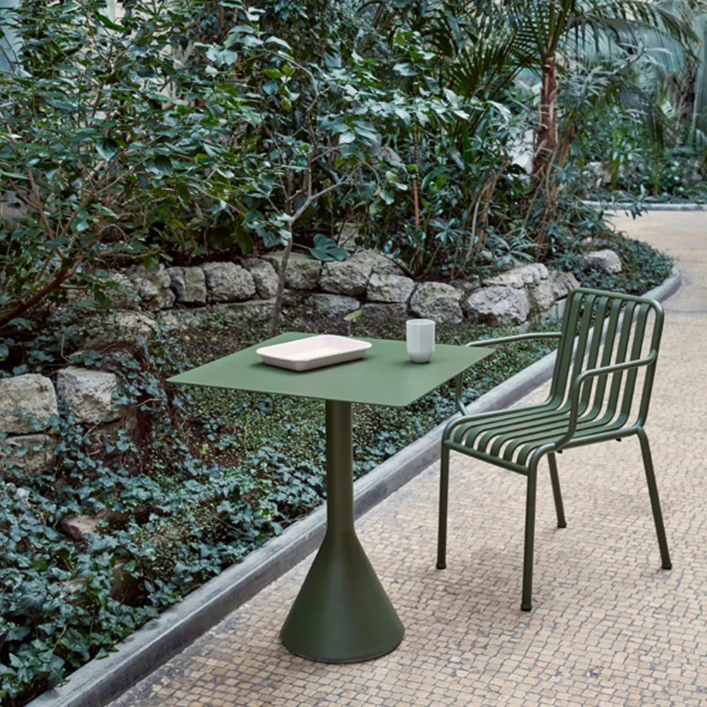 Palissade Cone kvadratiskt cafébord 65x65 cm, Olive HAY