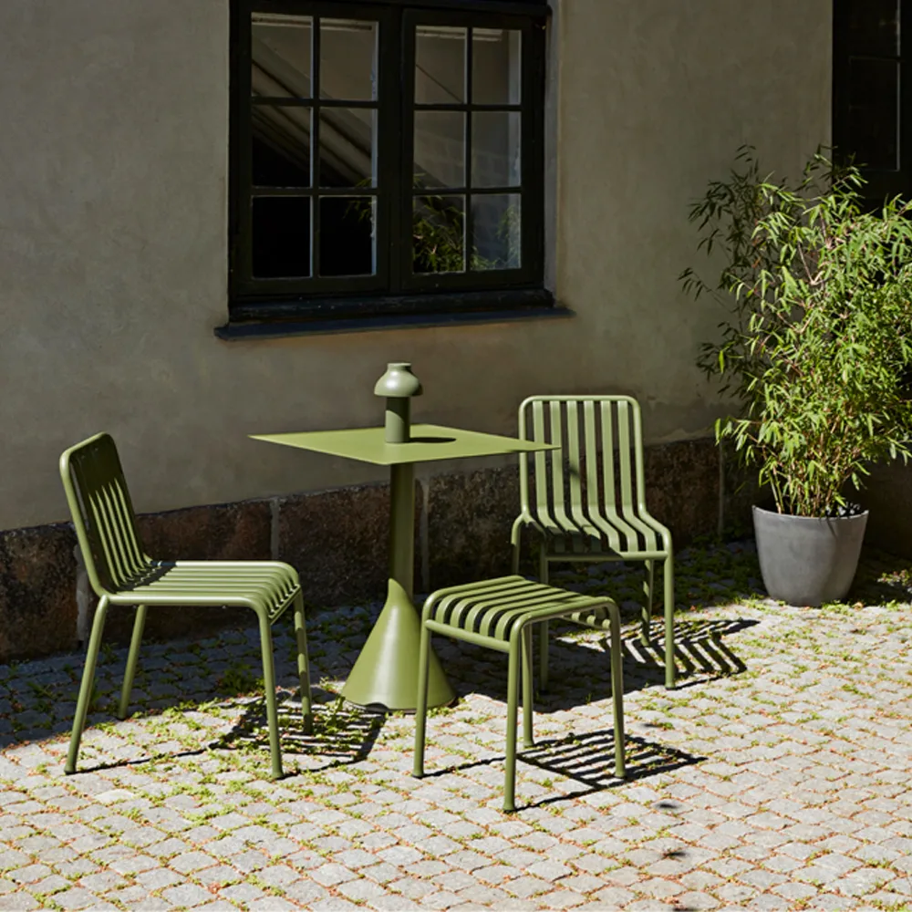 Palissade Cone kvadratiskt cafébord 65x65 cm, Olive HAY