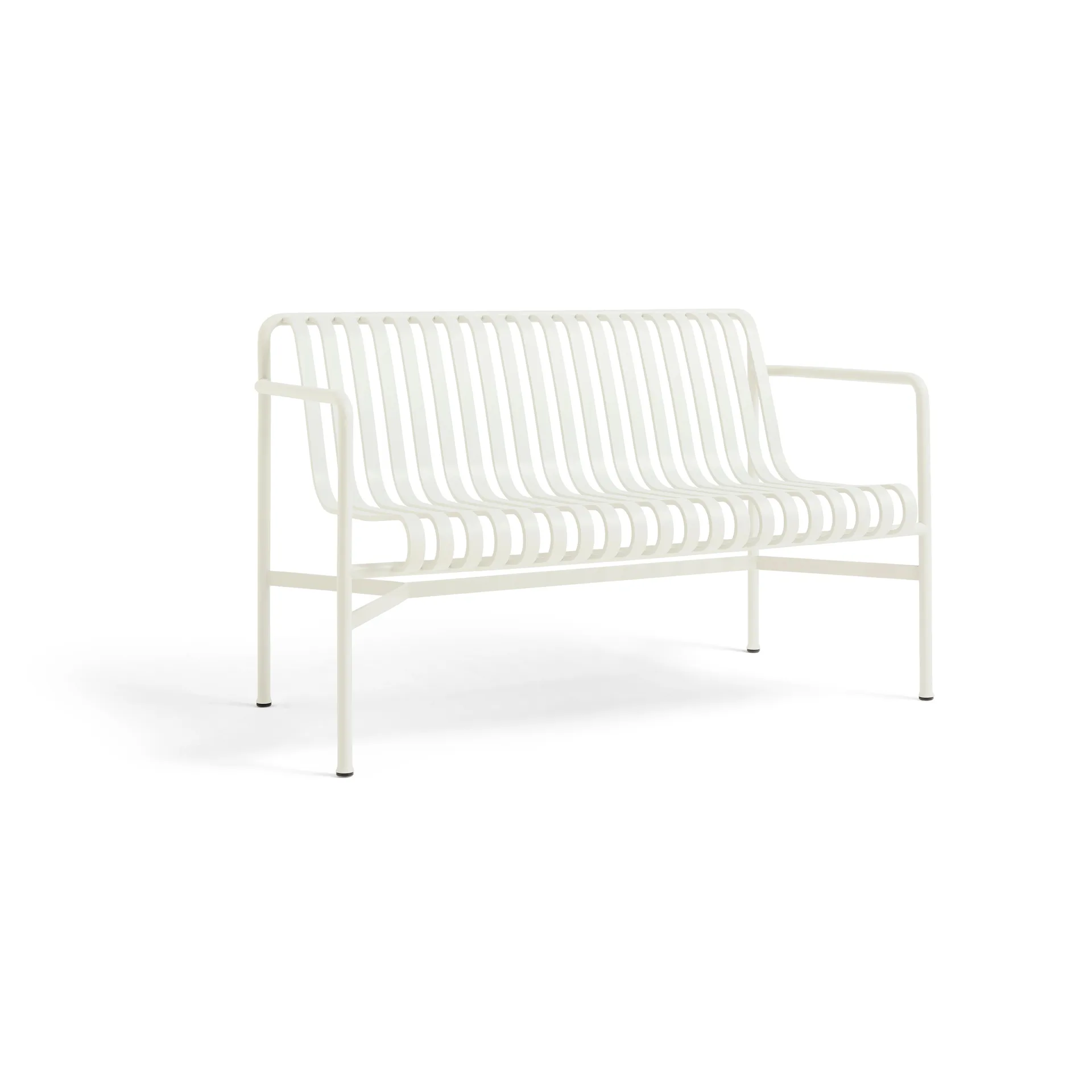 Palissade Dining bänk med armstöd, Cream white HAY