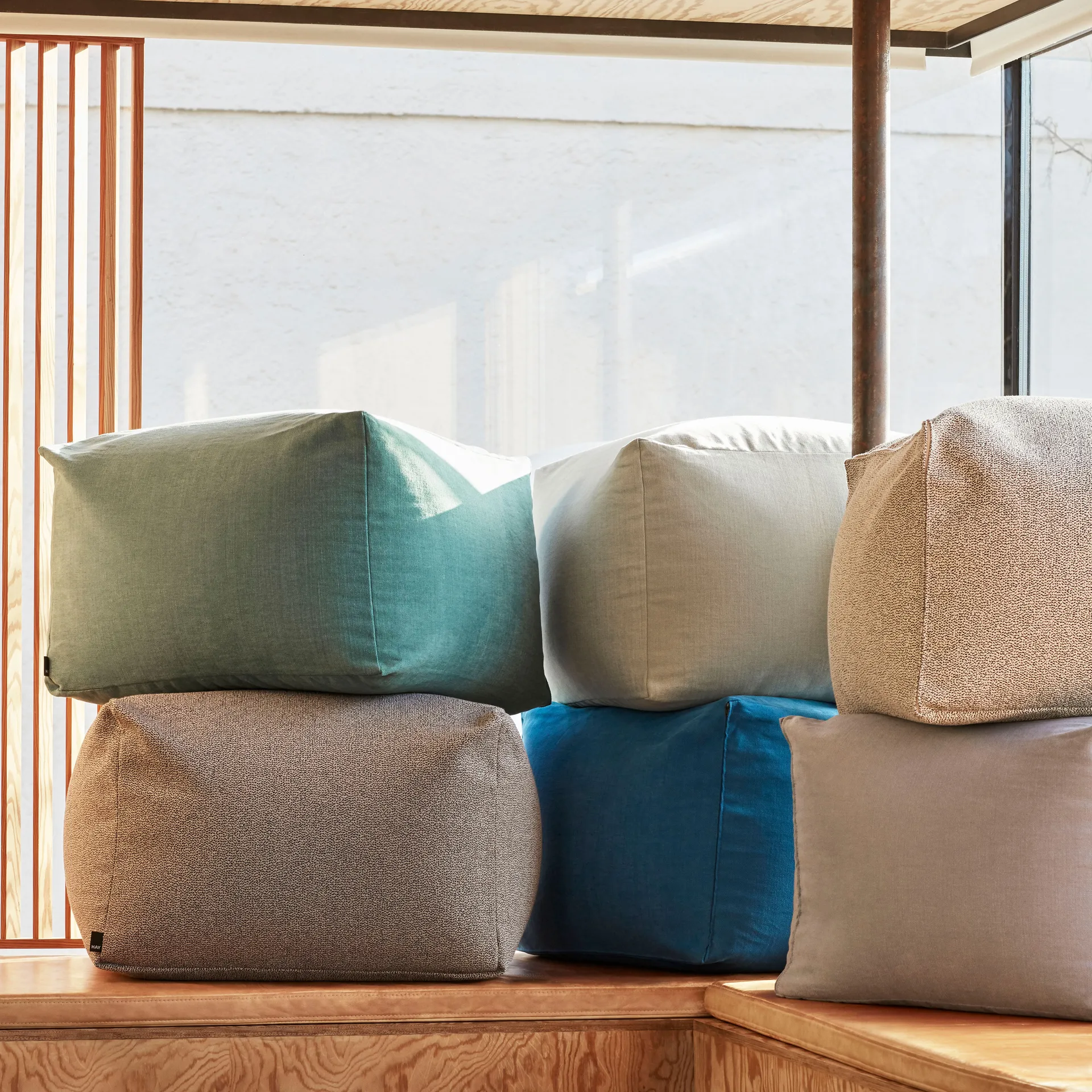 Pouf sittpuff sprinkle 59x59 cm, Cream HAY