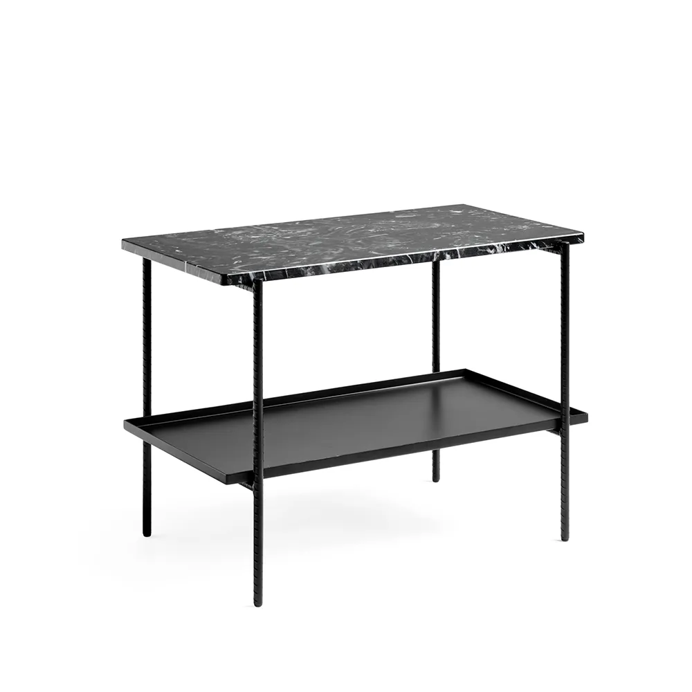 Rebar sidobord 75x44x55 cm, Black marble-black HAY