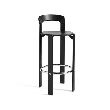 Rey barstol 75 cm - Deep black - HAY