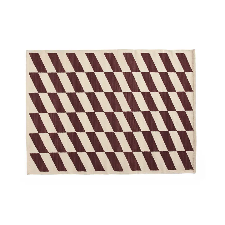 Shift Kelim matta 140x200 cm - Burgundy - HAY