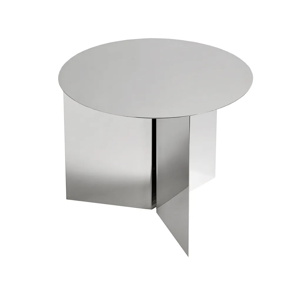 Slit soffbord, Polished stainless steel HAY