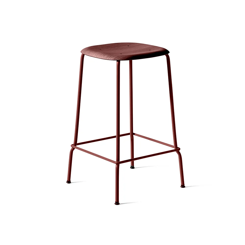 Soft Edge 30 Low barpall, Fall red, fall red stålstativ HAY