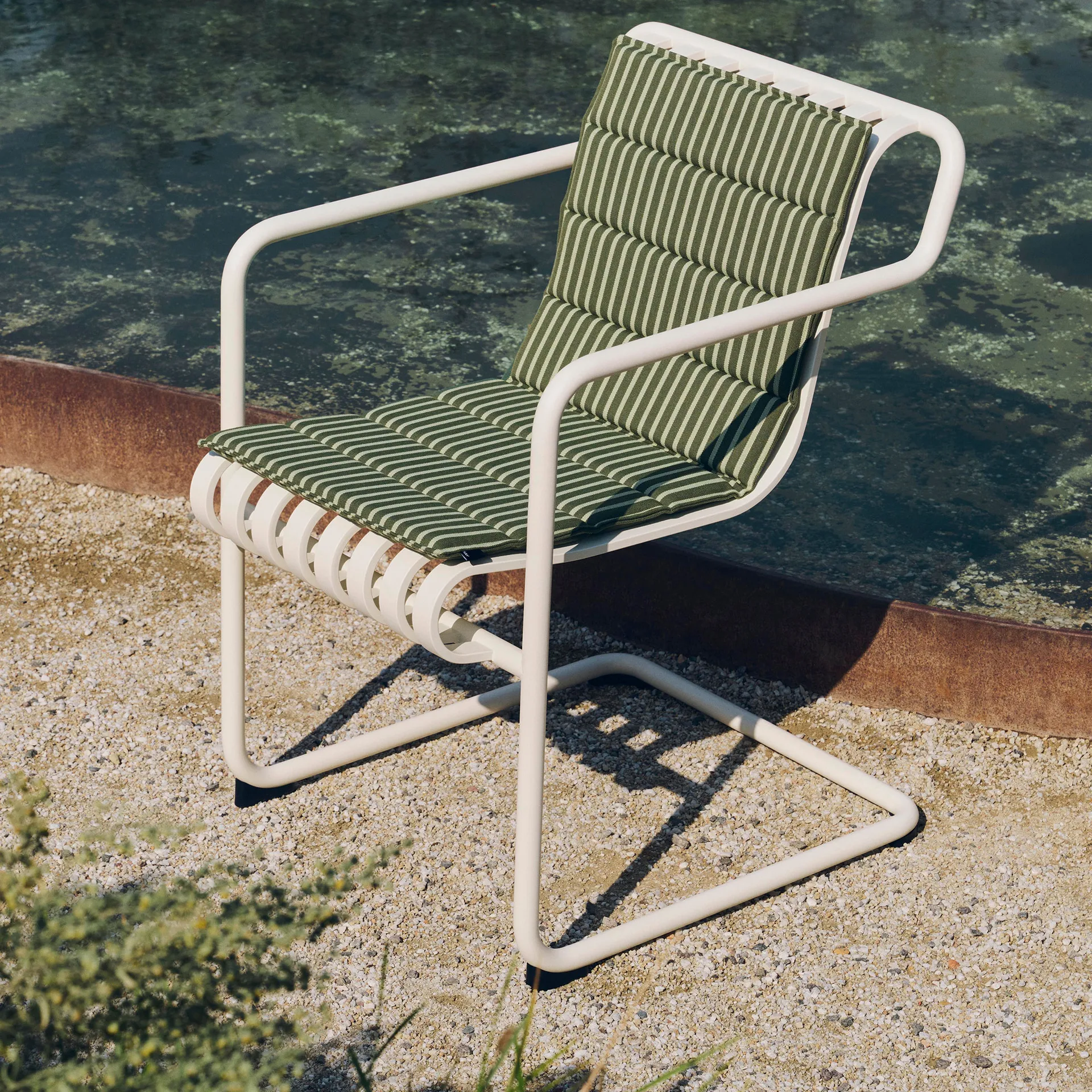 Terrazza Folding sittdyna, Olive bold stripe, 82x40 cm HAY
