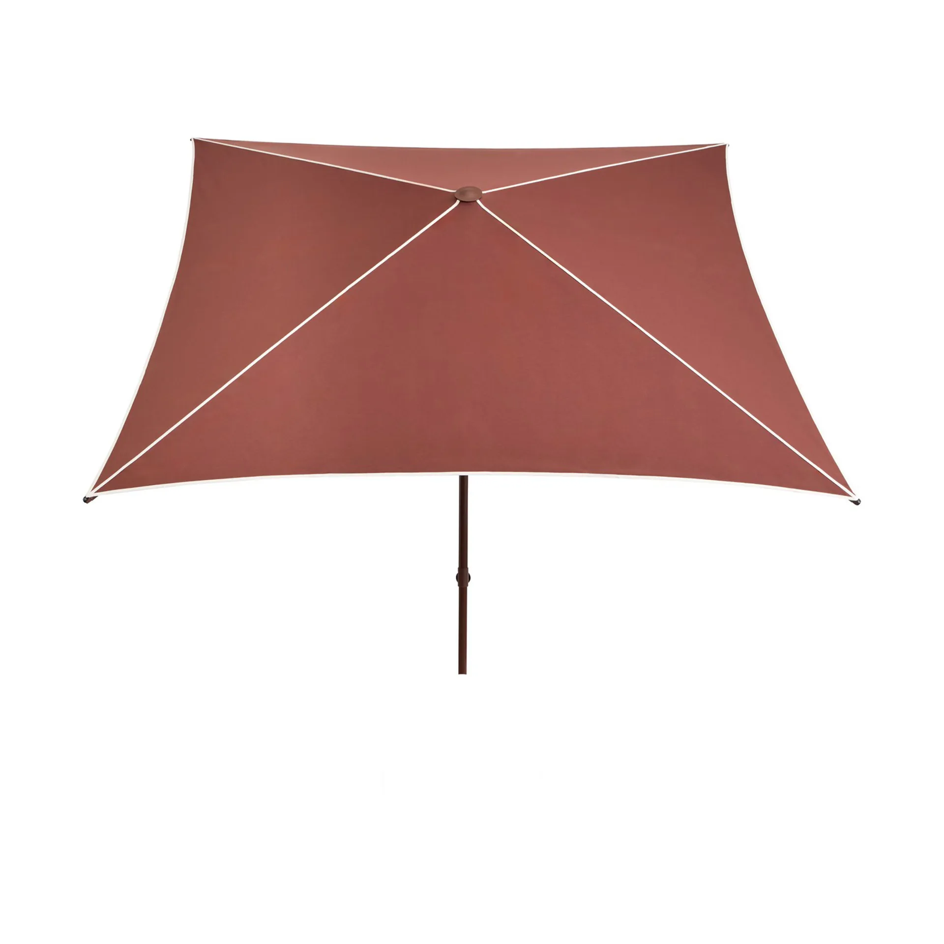 Terrazza Square parasoll, Off white-burgundy HAY