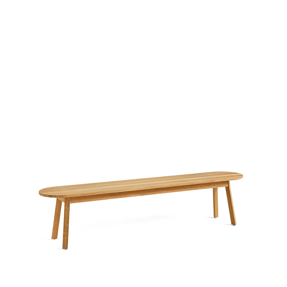 Triangle Leg bänk, Oljad ek, 200 cm HAY