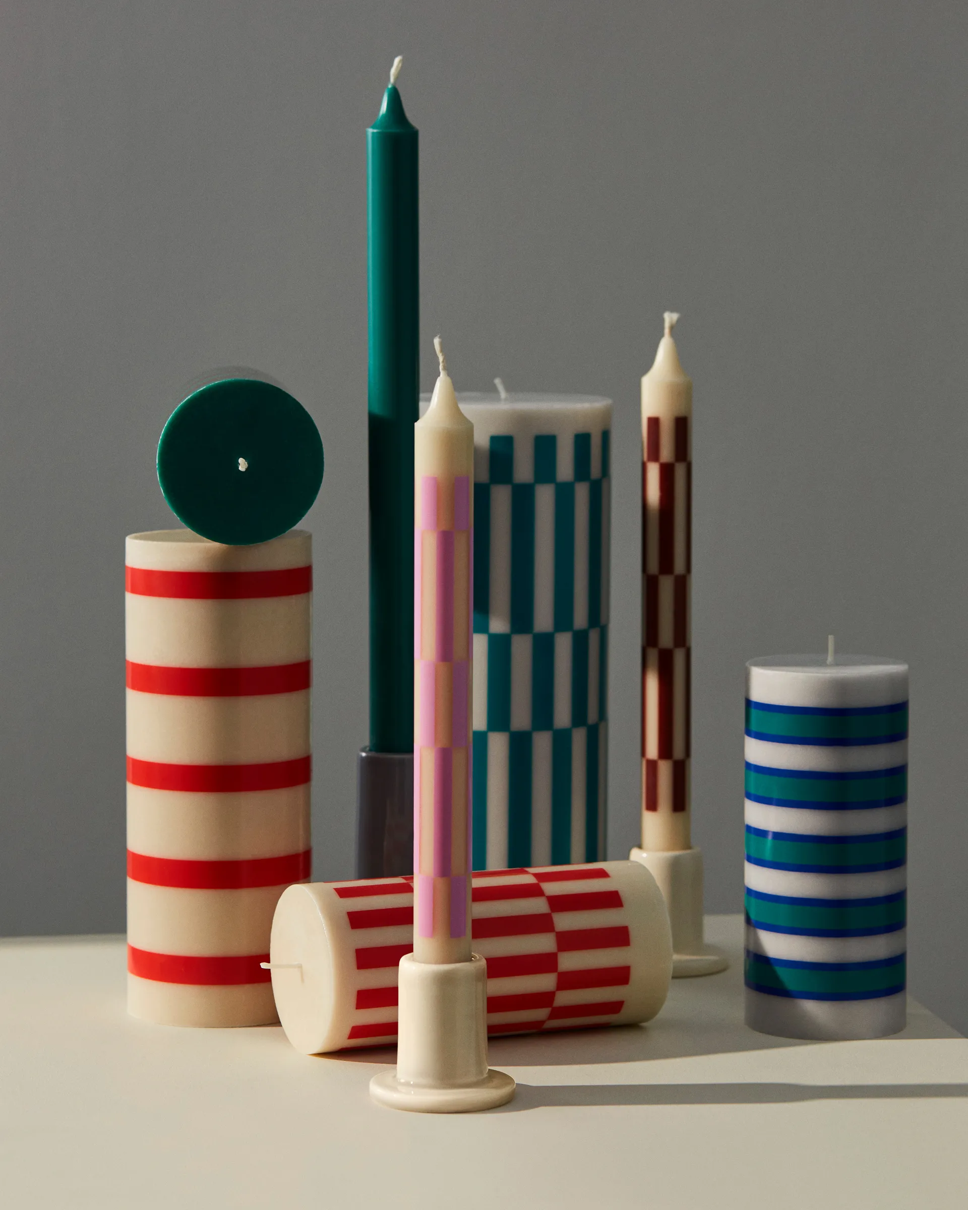 Tube ljusstake 5 cm, Off-white HAY