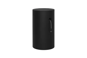 Hide piedestal Ø38x68 cm - Jet black textured - Hem