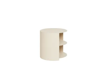 Hide sidobord Ø38x41 cm - Light ivory textured - Hem