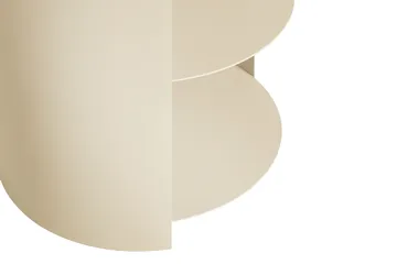 Hide sidobord Ø38x41 cm - Light ivory textured - Hem