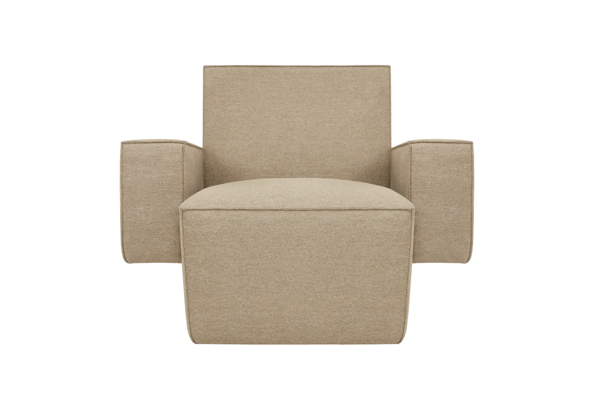 Hunk loungefåtölj med armstöd, Beige Hem