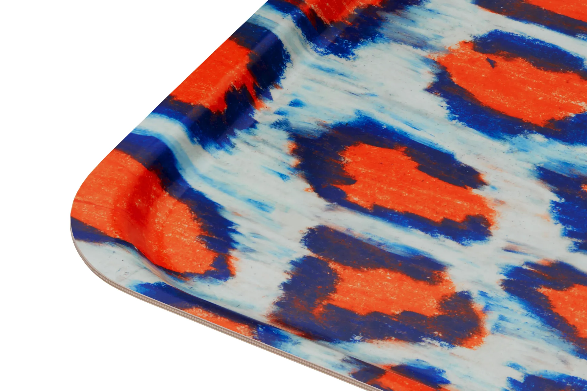 Monster bricka Medium 37x53 cm, Coral-white-ultramarine blue Hem
