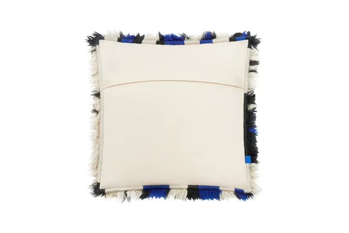 Monster kudde Medium 50x50 cm - Ultramarine blue-off white - Hem