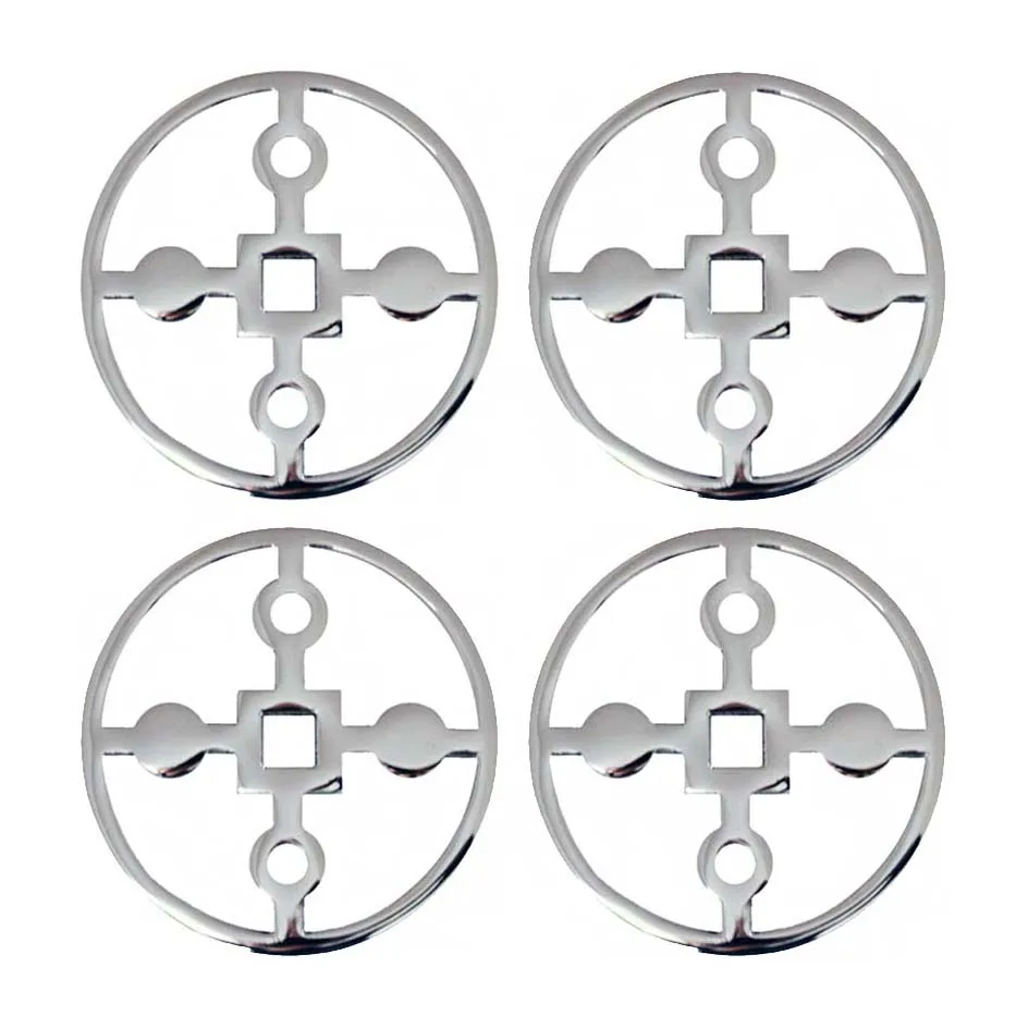 Anima Gemella glasunderlägg 4-pack, Förnicklad mässing Hilke Collection
