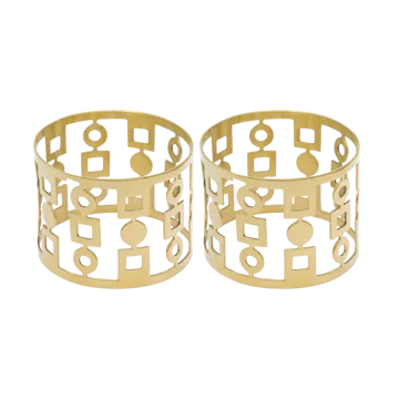 Anima servettring 2-pack - Mässing - Hilke Collection