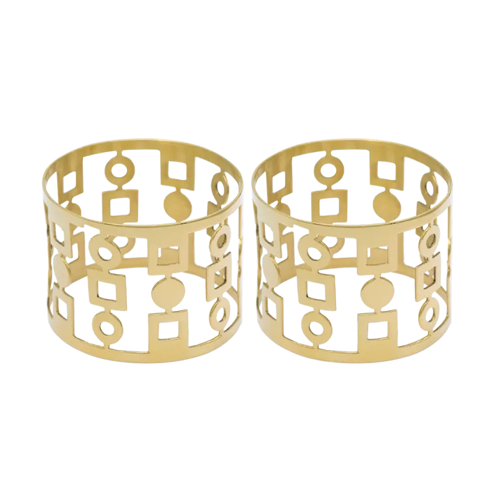 Anima servettring 2-pack - Mässing - Hilke Collection