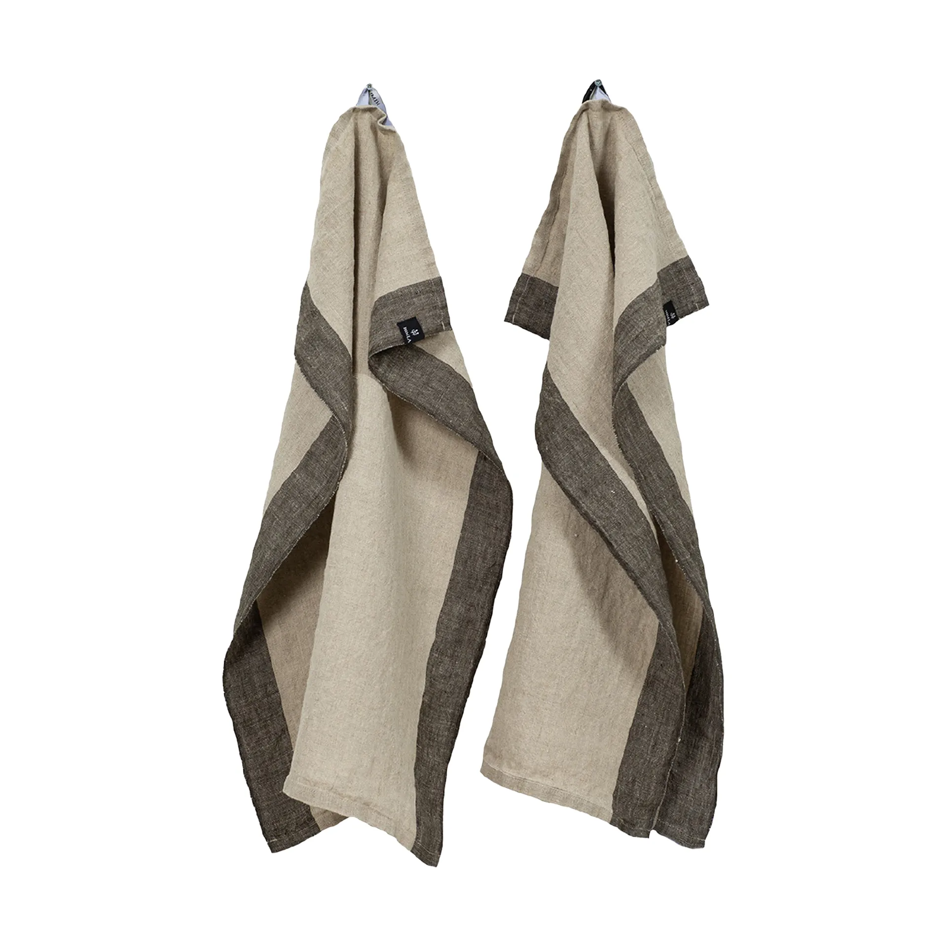 Randolf kökshandduk 50x70 cm 2-pack, Kohl-natural Himla