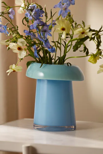 Soma vas - Ljusblå-aqua, 22,5 cm - Holmegaard