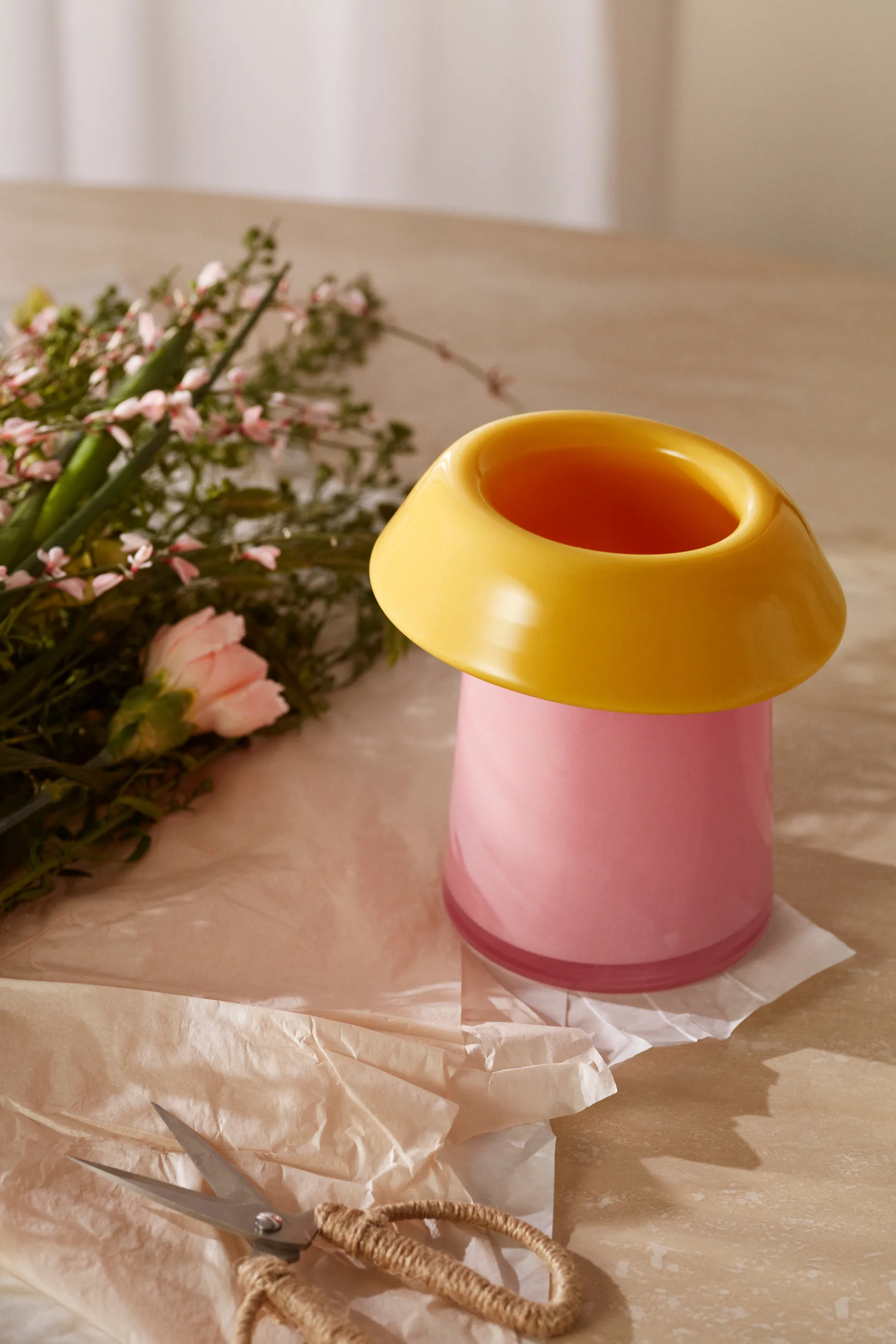 Soma vas, Pink-orange, 16,5 cm Holmegaard