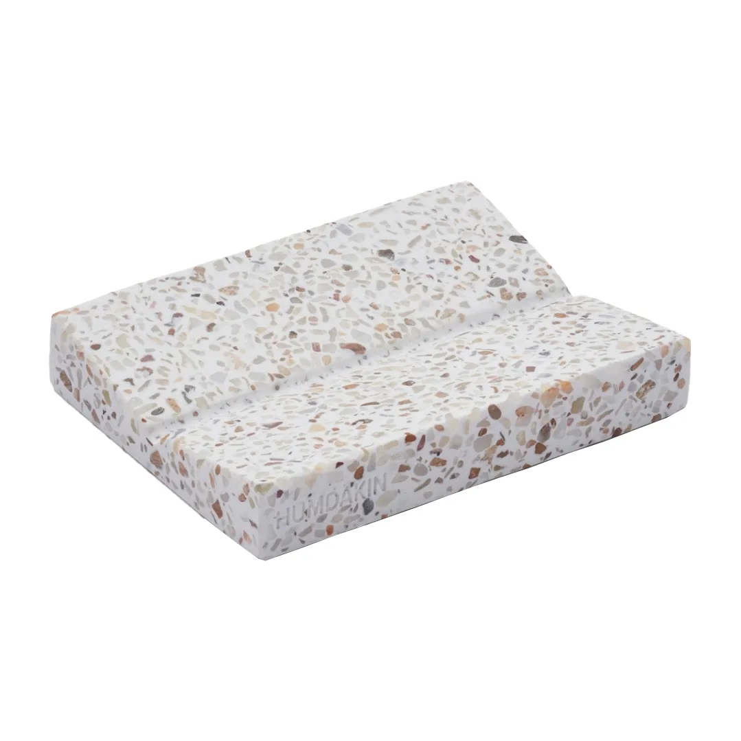 Humdakin Terrazzo tvålfat 9x19 cm, Röd-beige Humdakin
