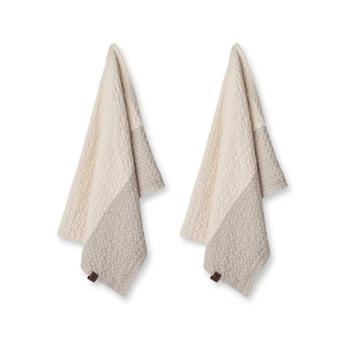 Humdakin Waffle kökshandduk 45x70 cm 2-pack, Light stone-shell Humdakin