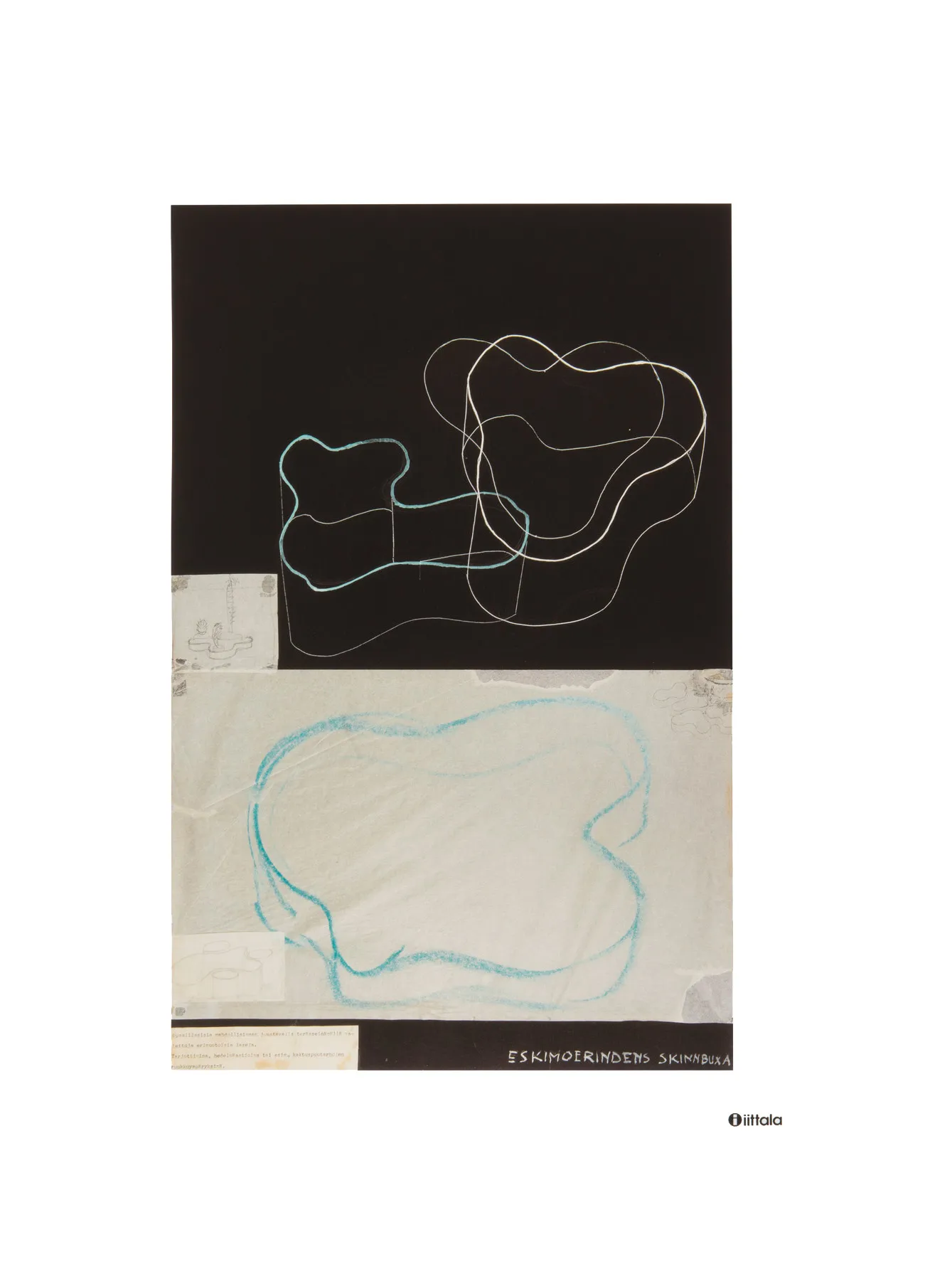 Aalto art Sketch black poster, 50x70 cm Iittala