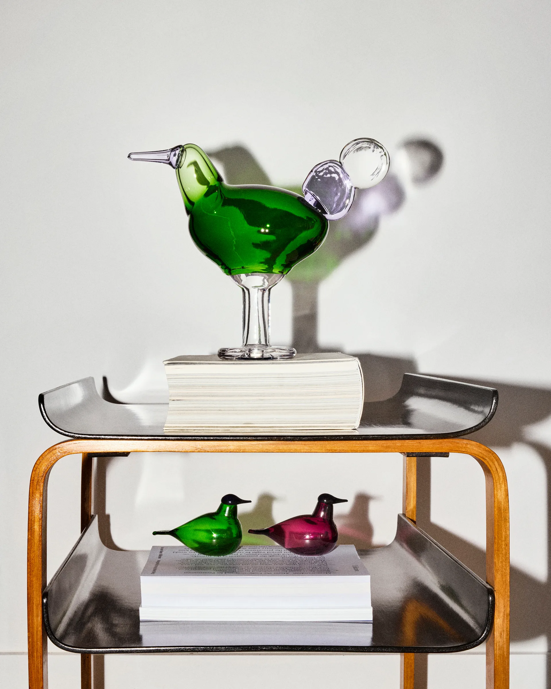 Chiffchaff glasfågel, Lila, 13x8 cm Iittala