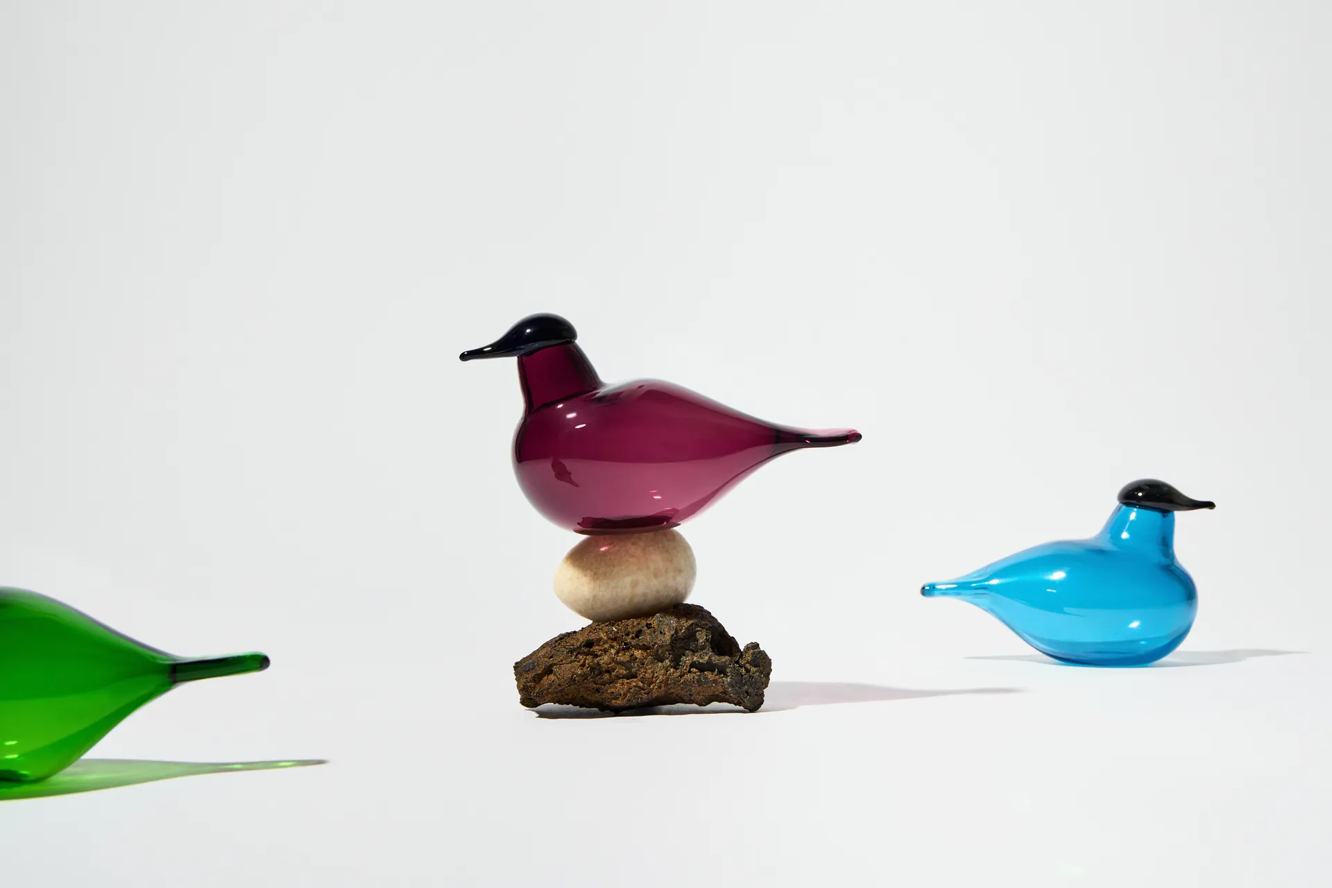 Chiffchaff glasfågel, Turkos, 13x8 cm Iittala