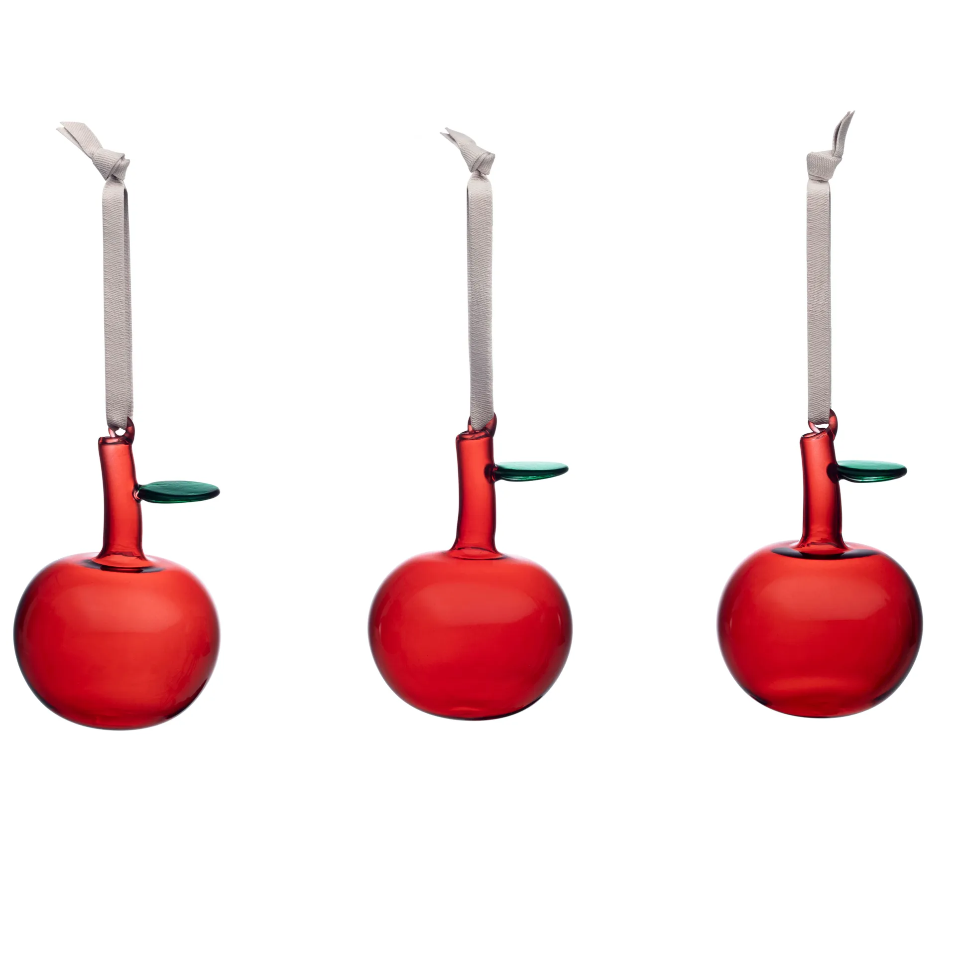 Iittala glasäpple 3-pack, Röd Iittala