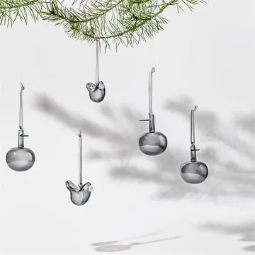 Iittala glasäpple Ø6 cm 3-pack - Grå - Iittala