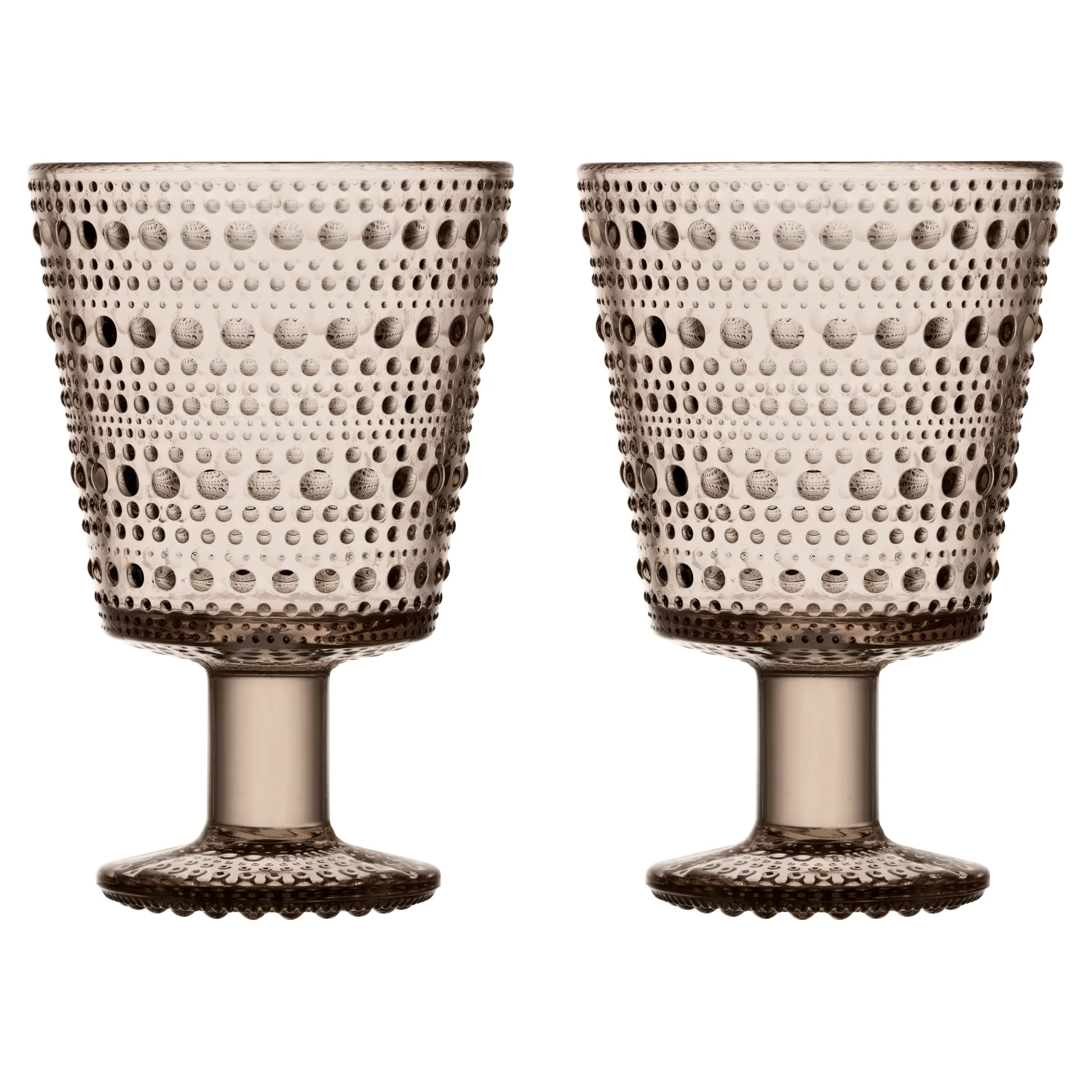 Kastehelmi dricksglas på fot 26 cl 2-pack, Linne Iittala