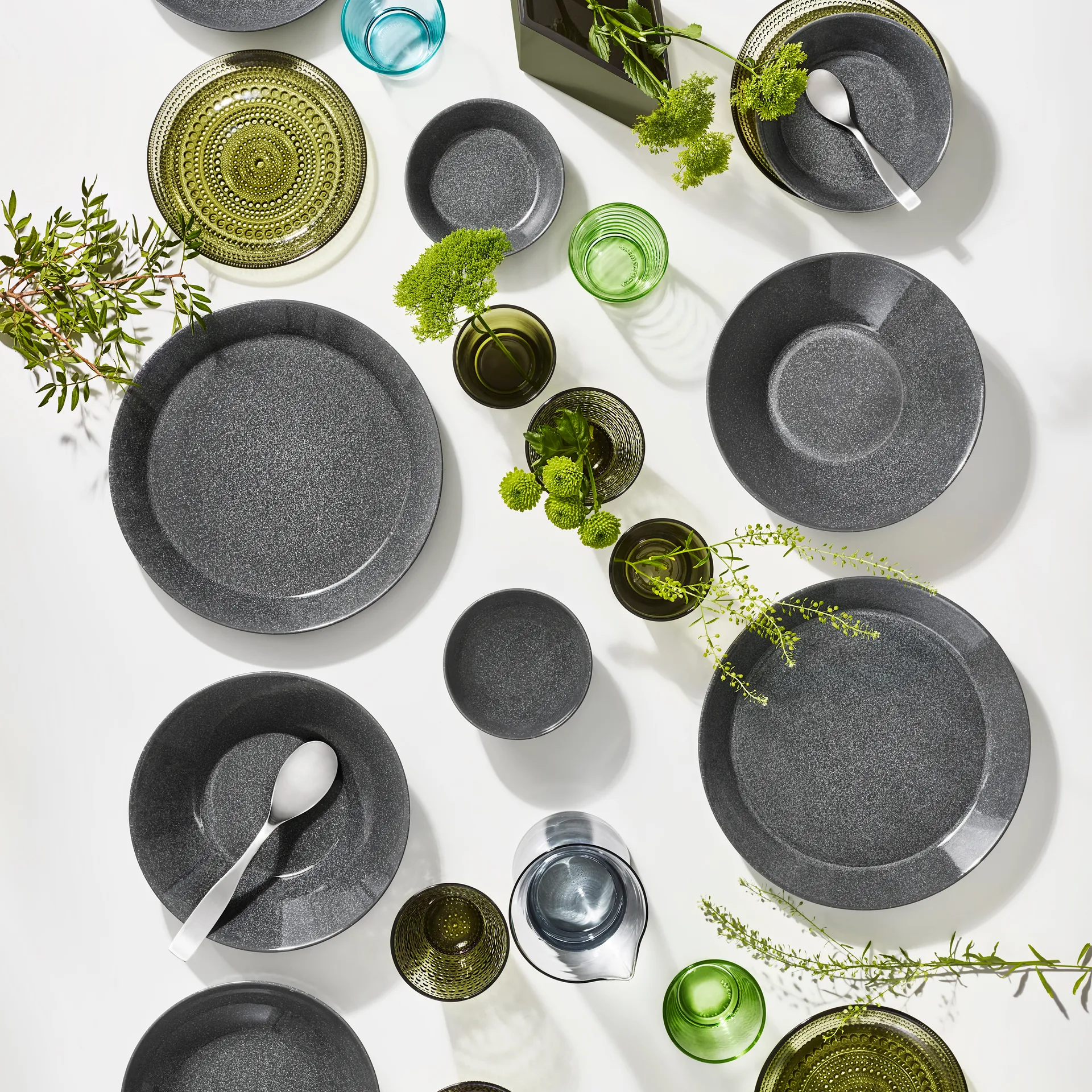 Kastehelmi glas 30 cl 2-pack, mossgrön Iittala