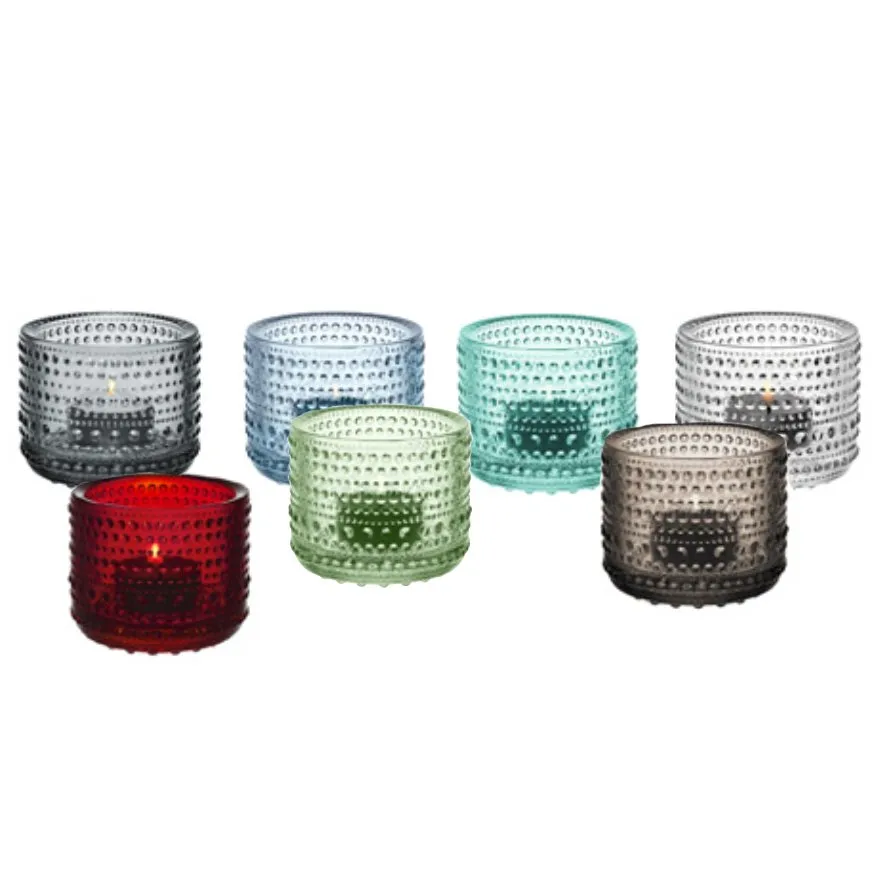 Kastehelmi ljuslykta 64 mm, grå Iittala