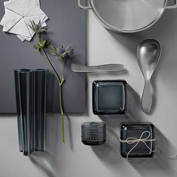 Kastehelmi ljuslykta 64 mm - grå - Iittala
