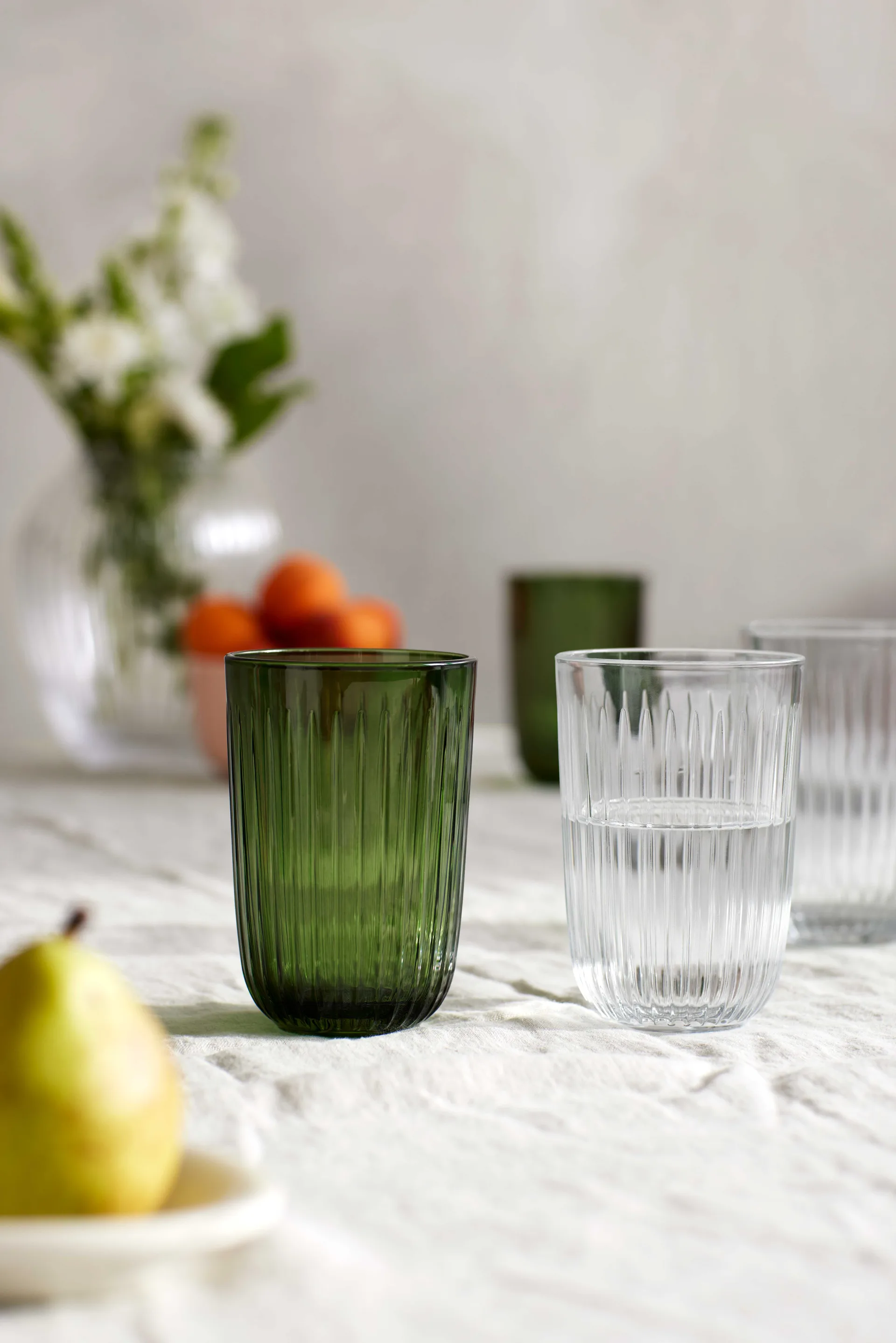 Hammershøi vattenglas 37 cl 4-pack, Klar Kähler