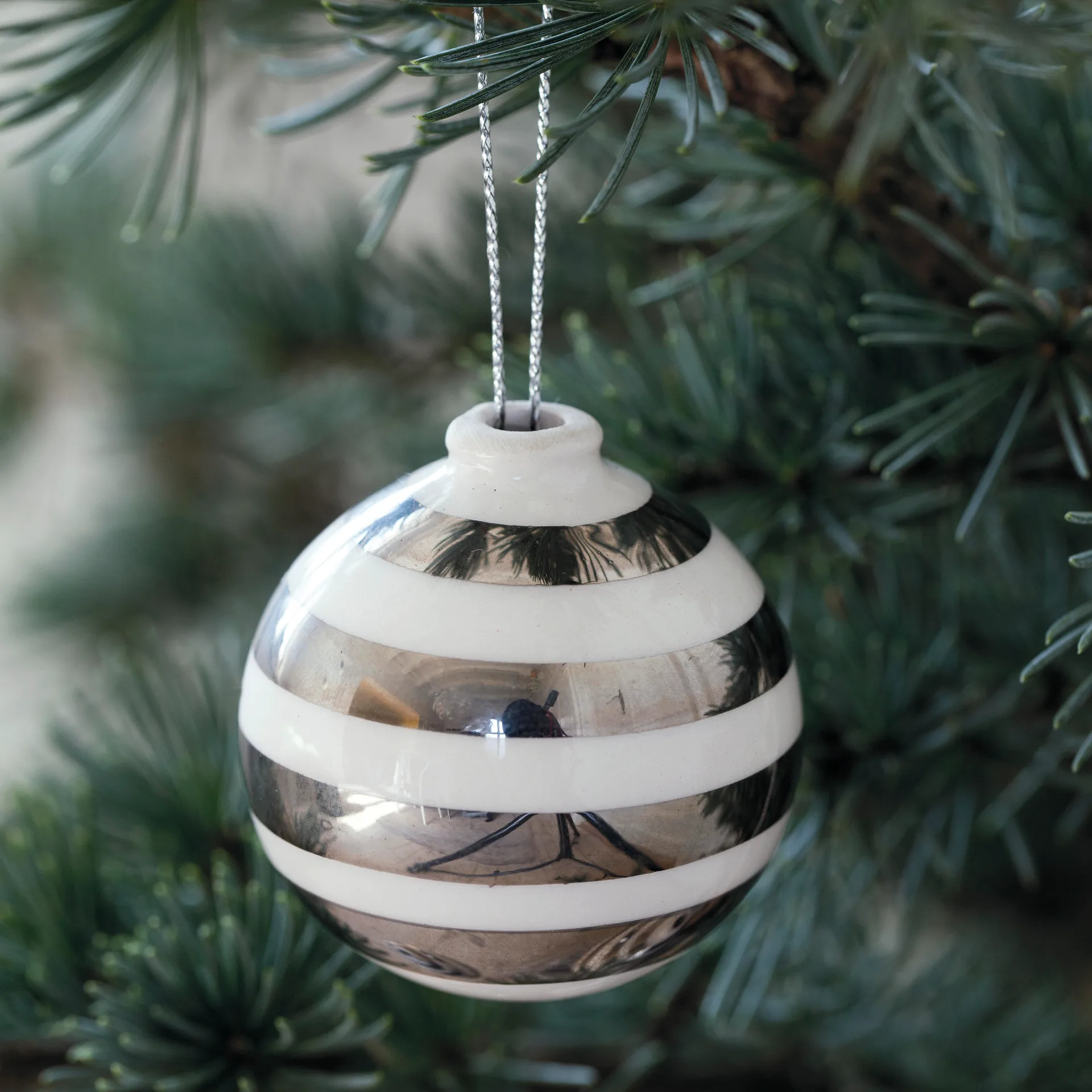 Omaggio julkulor 3-pack, silver Kähler