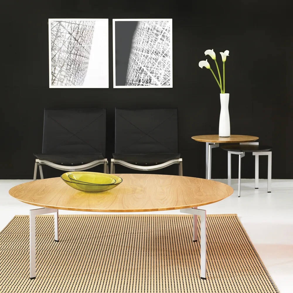 Trippo T4 soffbord 54x158 cm, Björk kromben 53 cm Karl Andersson & Söner