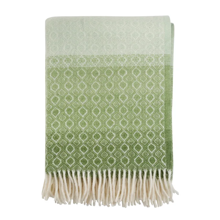Havanna ullpläd - Green multi - Klippan Yllefabrik