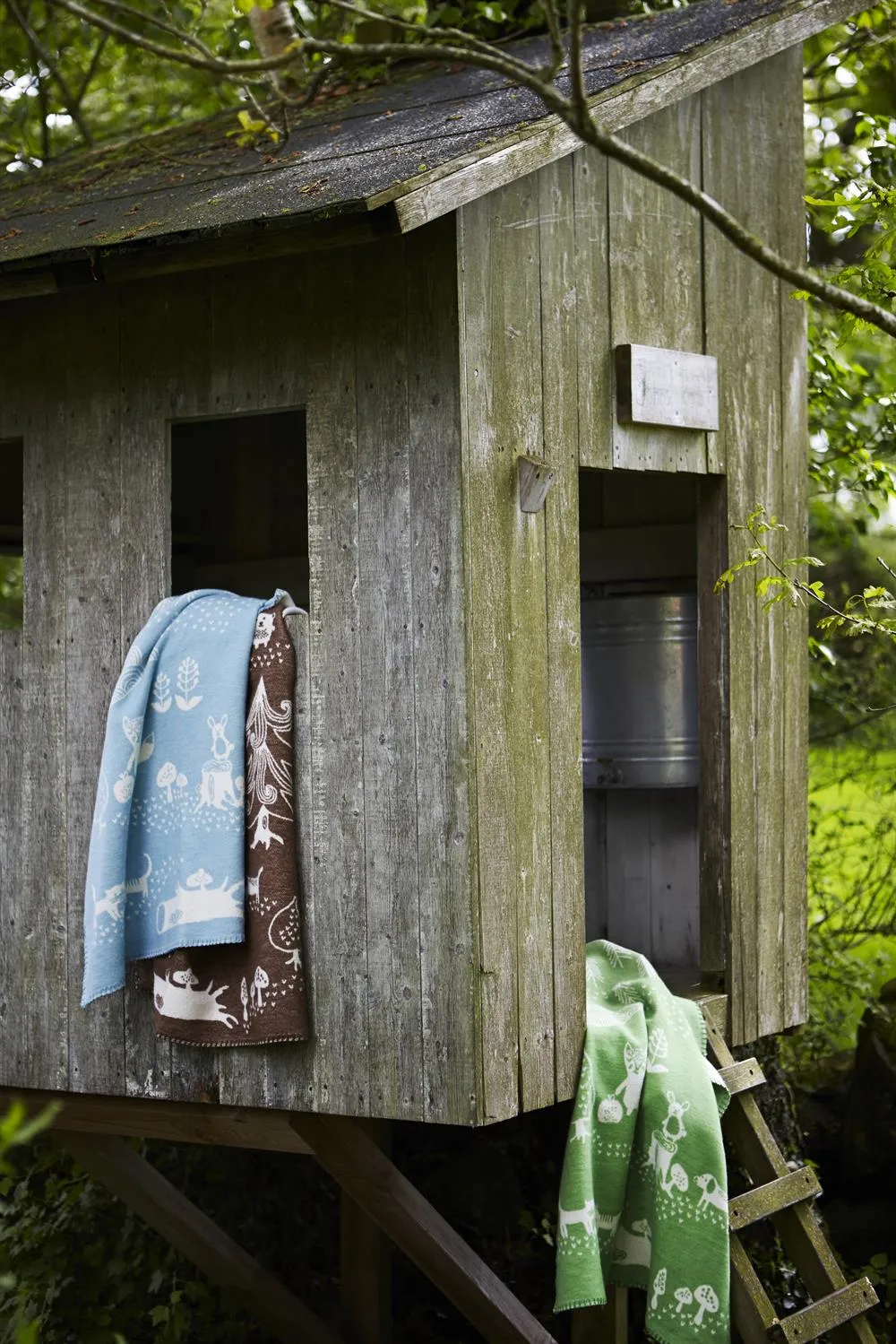 Little bear barnfilt, grön Klippan Yllefabrik