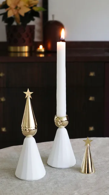 Soprano ljusstake - Vit-mässing - KLONG