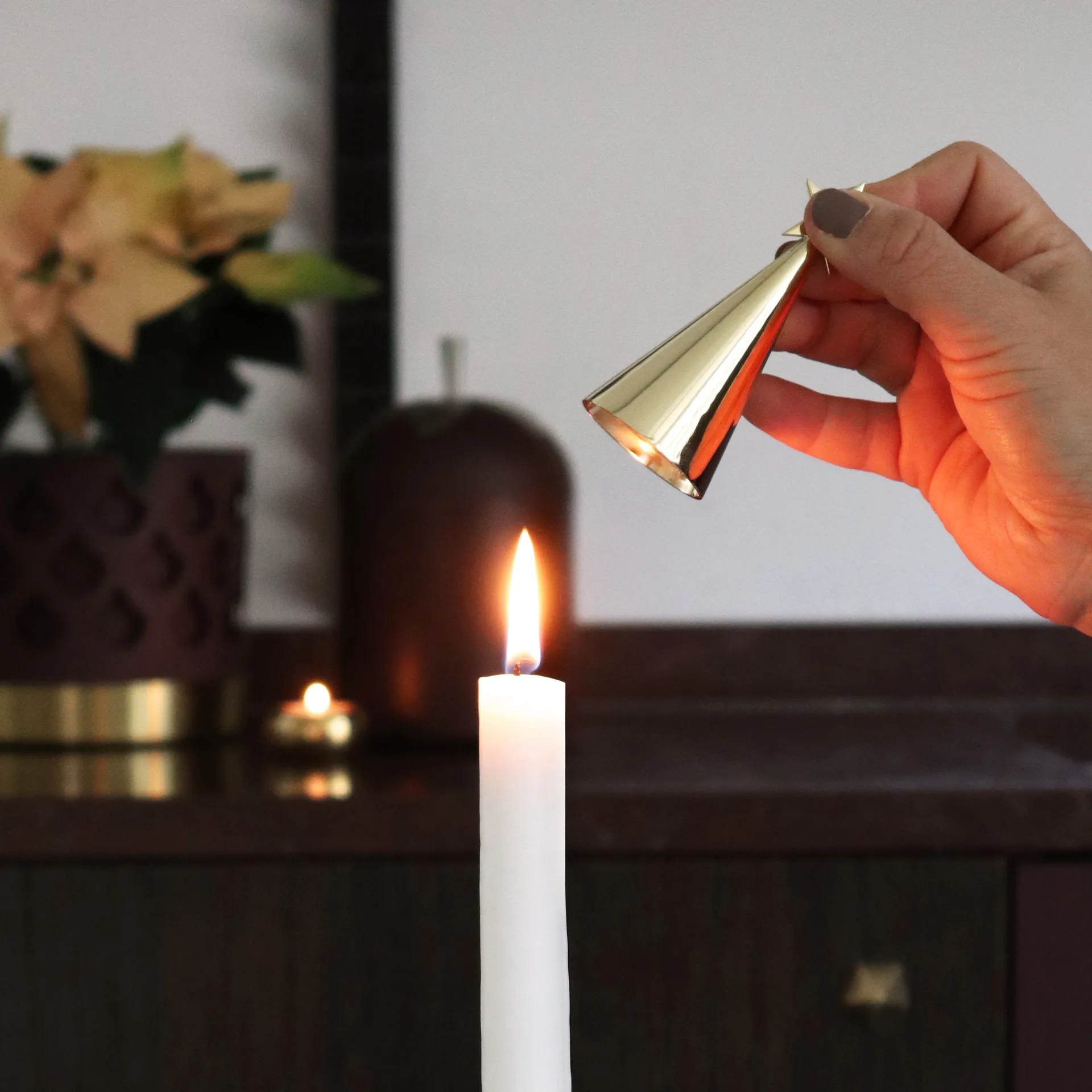 Soprano ljusstake, Vit-mässing KLONG