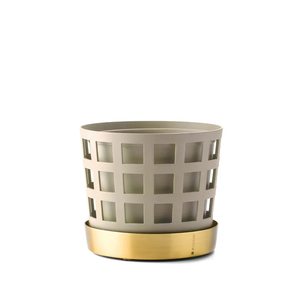 Trio Pot Square Kruka, beige, liten Ø12 cm KLONG