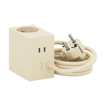 Cuboid+ grenuttag USB-C 30W 2 m - Pearled Ivory - Kord