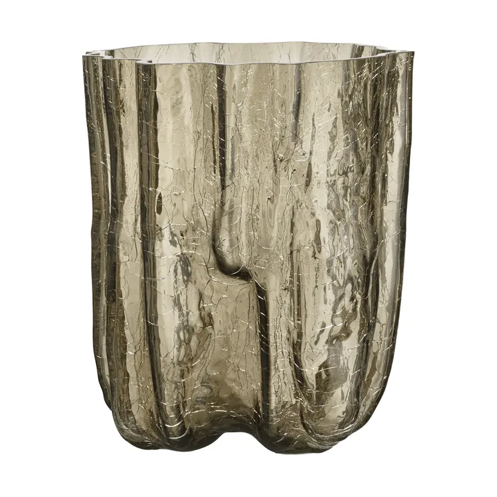 Crackle vas 27 cm - Taupe - Kosta Boda