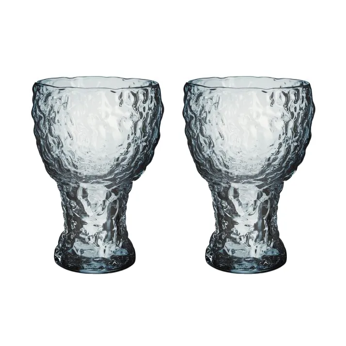 Moss highball glas cirkulär 42 cl 2-pack, Blå Kosta Boda
