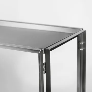Foldable konsoll 124x60 cm - Borstat rostfritt stål - Kristina Dam Studio