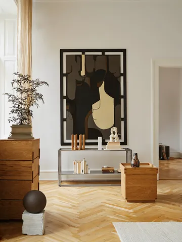 Foldable konsoll 124x60 cm - Borstat rostfritt stål - Kristina Dam Studio