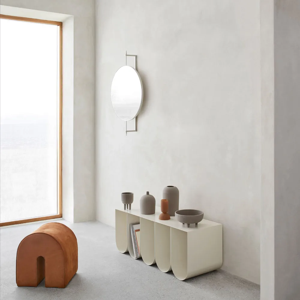 Rotating spegel, beige Kristina Dam Studio